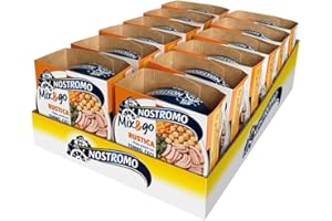 Nostromo Mix&Go Rustico - Piatto Pronto con Tonno, Ceci, Cous Cous - Gusto Mediterraneo e Veloce - Confezione da 12x190g