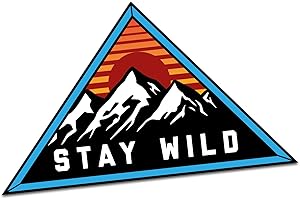 Finest Folia Adesivo Nature Outdoor Adventure Hiking Alpinismo Campeggio per Computer Portatile Auto Bici Resistente alle intemperie - R181 (01 Stay Wild)