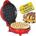 BaytElite Mini Waffle Maker 4.5" - Quick Heat-Up Nonstick Waffle Iron, Compact & Easy to Clean, Perfect for Keto, Pancakes, Snacks, & Breakfast - جهاز وافل مثالي للأطفال والعائلات