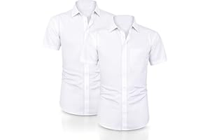 ND SPORTS ND Boys Half Sleeve School Shirt – Classic Fit, Easy Iron, Soft Cotton Blend, Uniform Shirt for Boys – White