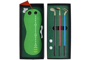 Y-Nut Stylo de golf pour homme, femme, adulte, cadeau de Noël unique, papa, patron, collègues, lui, petit ami, golfeur, cadeau d'anniversaire amusant, mini gadget de bureau amusant pour décoration de