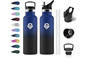 KOLLYKOLLA Botella Agua 500ml, Botella Termica Acero Inoxidable, Botella Agua sin BPA, Botella Gym con Doble Pared, Cantimplora Reutilizable para Niños y Adultos, Deporte, Escuela, Oficina, Senderismo y Viajes