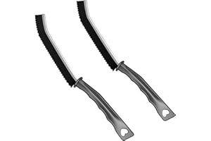 Canvint Crevice Cleaning Brush, Bathroom Tile Groove Gap Cleaning Brush, Long Handle Narrow Crevice Cleaning Tool, Small Scrub Away Cleaning Brush for Home Kitchen (2PCS), 2pcs Black (CA071701)