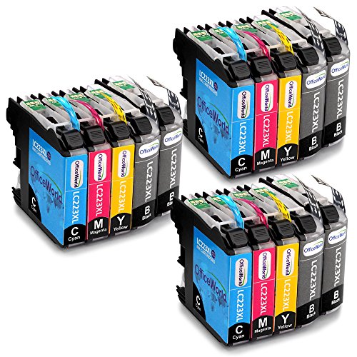 OfficeWorld Reemplazo para Brother LC223 Cartuchos de tinta Compatible para Brother DCP-J4120DW J562DW,MFC-J480DW J880DW J4420DW J4620DW J5320DW J5620DW J5720DW J680DW (6 BK, 3 C, 3 M, 3 Y)
