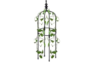 LAANCOO Obélisque pour Plantes grimpantes,Obélisque de Jardin Treillis de Jardin Support pour Plantes grimpantes Tour de Vigne Obélisque pour Rosier Tomate