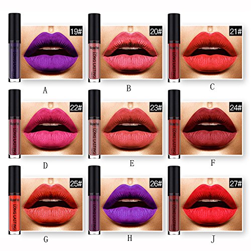 Ularmo 20 Farbe Flüssiger Lippenstift Lipgloss Matt – Farbe 35# - 3