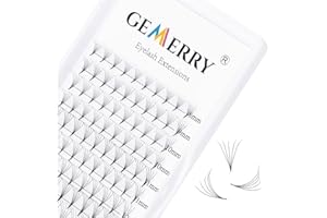 Cils Prefait 5D Premade Fans Cils Volume Russe Extension Cils Bouquet Soie 0.07 C curl 8-14mm Mix Lash Extensions de GEMERRY (5D-0.07-C-mix 8-14mm)