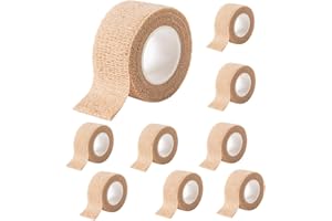 JchEnye 8 pièces de Bandage Auto-adhésif, Bandage Respirant, Bandage adhésif de Premier Secours, blessure Sportive, Protection de l'entorse du Poignet, vétérinaire pour Chiens, (2.5cm x 4 mètres)