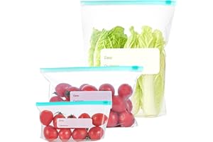 TOPBELIEF 90 Piezas Bolsas Congelacion Bolsas Zip Bolsas Para Congelar Alimentos Bolsas Herméticas Reutilizables Para Bocadillos de Carne Frutas y Verduras (3 Tamaños)