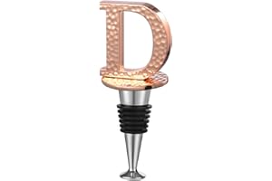 Miicol Wine Stopper, Prosecco Stopper, Wine Bottle Stopper, Personalised Champagne Stopper, Funny Prosecco Gift, Wine Lovers Gift for Prosecco, Wine, Champagne, Letter D
