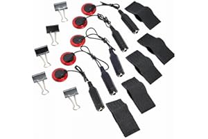 MEETOZ Vzer Lot de 5 microphones à contact piézoélectrique Micro pour guitare, violon, alto, violoncelle, banjo
