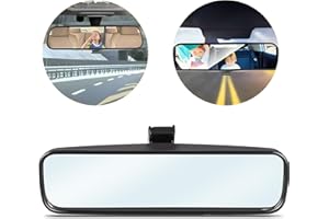 WODHMIEY Rétroviseur de Voiture Rotatif épais, Rétroviseur Intérieur en ABS et Verre, Compatible avec 107, C1, Clio1, Numéro OE 814842