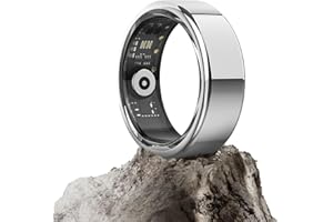 DekeFit Anello Smart (Edizione 2025), Smart Ring Uomo Donna con Monitoraggio del Sonno/Frequenza Cardiaca/SpO2, 100+ Modalità Sport Impermeabile IP68 Activity Tracker iOS Android, Taglia 13, Argento