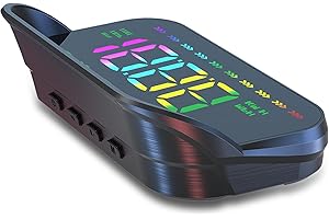 LORPHEIR Heads-Up-Display für Auto - Tachometer GPS Digitale mit Geschwindigkeit, Fahrtrichtung, Geschwindigkeitsüberschreitungsalarm & Müdigkeitswarnung - Universelles Plug & Play HUD für alle Fahrzeuge