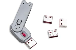 Syba USB Port Blocker with Key and USB Locks, red