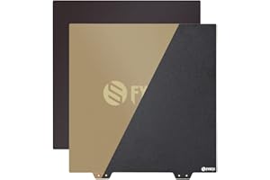 BCZAMD Części drukarki 3D Elastyczna platforma budowlana JanusBPS 355mm/13,9 cala, dwustronna powłoka PEI dla Voro 2.4 350mm, stal sprężynowa PEI Łóżko do drukowania (proszek+gładki PEI) PLA ABS PETG