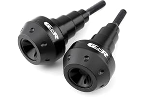 MISKYN Cadre De Protection Contre Les Chutes De Moto, Carénage Coulissant, Protection Anti-Crash, pour Suzuki GSR400 GSR600 GSR750 GSR 600 750 Moteur (Couleur : Black)