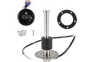 Hihaha Fuel Sending Unit and Gauge Kit Boat Fuel Sending Unit Marine Fuel Sender Unit Metal 130mm 5.12" Length 1 Set Silver Tone Black 0-190 Ohm