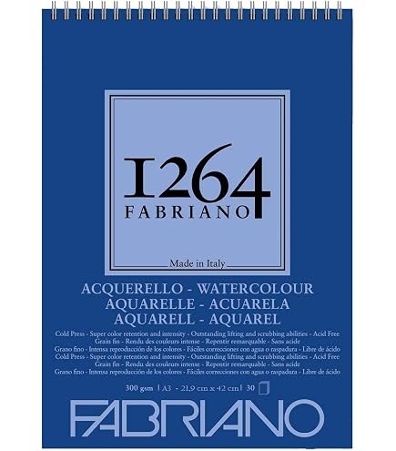 Fabriano F4 Zeichenalbum – 24 X 33 Cm, Raue Blätter, 200 G/m², 20 Blatt Für Künstler & Schüler