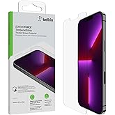 Belkin iPhone 14 Plus, iPhone 13 Pro Max Ekran Koruyucu TemperedGlass, AntiMikrobiyal İşlem G&ouml;rm&uuml;ş, Kolay Uygulama Kabarcıksı