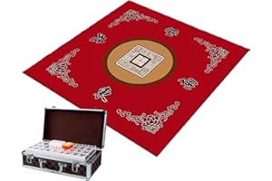 Qutalmi Tapis Mah Jongg, Tapis de Table Mahjong | Tapis de Jeu de Cartes Doux et épais 80 x 80 cm - Accessoires Mahjong, Protecteur de Table de Jeu de société pour Mahjong, Poker, Cartes, Jeux de