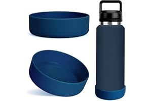 Linkidea Housse de Protection antidérapante en Silicone pour Bouteille d'eau Yeti Rambler 36 oz (Bleu Marine, Lot de 2)