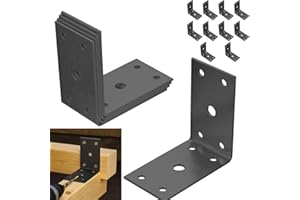 SZYILIDA 10 Pcs Equerre Metal, Equerre Fixation Charge Lourde, équerre de Fixation en Métal, Equerre d'assemblage Angle 90 Degrés Droit, Support en Forme de L pour Fixation Bois Meubles, 67x67mm