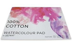 Artway Bloc de acuarela A3 prensado en frío – 300 g/m² – 100% algodón – 12 hojas