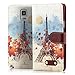 Produktbild Saxonia. Flip Tasche Samsung Galaxy Note 4 Schutzhülle Case mit Motiv Eiffelturm Paris