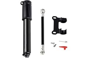 WEMAK Bike Pump, Portable Mini Bicycle Aluminum Alloy Tire Pump Air Pump, 100PSI High Pressure Hand Pump for Mountain Road Bike, Football, Basketball, Volleyball, Tires - Ball Pump Needle/Frame Mount