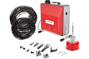 Anbull 850 W Macchina elettrica per la pulizia dei tubi da 230 V, sonda sturatubi elettrico,Trivella di scarico elettrica, doppia cinghia di trasmissione, adatta per tubi Ø 20-150 mm