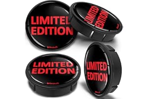 SkinoEu 4 x 60mm ABS Car Alloy Wheel Centre Universal Rims Hub Center Caps Auto Tuning Logo Emblem Red Black Limited Edition CX 28