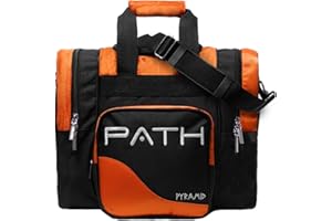 Pyramid Path Pro Deluxe Bowlingball-Tragetasche, für einen Bowlingball, ein Paar Bowlingschuhe bis zu 15 Herren-Schuhe und Zubehör