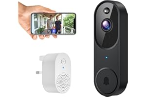 BoldHero 1080p Smart Video Doorbell Camera Wireless, AI Human Detection and Instant Alerts, 2-Way Talk, Night Vision, Cloud Storage, 2.4G Wi-Fi, Battery Powered