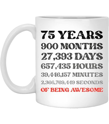 Buy 75th Birthday Gifts for Women Men, Funny 75 Year Old Birthday Gift Coffee  Mug, 1949 75th Birthday Mugs for Women Men, Dad, Uncle, Brother, Grandpa,  Grandma, 75th Birthday Gift Ideas, 11