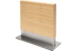 Coninx Porta Coltelli da Cucina Magnetico | Ceppo Coltelli Vuoto Doppio Lato Magnetico | Blocco con Calamita Magnetica Rivestita in Legno di Bambù | Supporto Coltelli | Portacoltelli universale