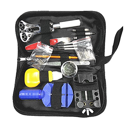 CHEEFULL Uhrenwerkzeug Set Uhr-Reparatur-Werkzeug-Satz 144PCS Bewegliche Uhrmacher-Uhr-Reparatur-Werkzeuge,Beste Qualitätsfrühlings-Stange,Stift,Bügel,Verbindungs-Abbau-Werkzeug,Tragen Fall - 2