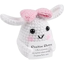 Bambola Di Patata In Lana Lavorata A Maglia - Pocket Hug Motivazionale, Regalo Creativo - Foto 6