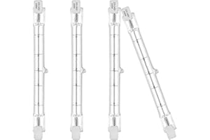 EKSAVE R7s Linear Halogen Floodlight 400W J118 Security Light Bulb 118MM 5200LM Warm White 2700K Dimmable,Pack of 4