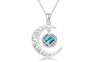 CUPENDA Moon AA/NA Necklace Sterling Silver Alcoholics Anonymous Necklace Recovery Symbol Sobriety Jewellery for Women