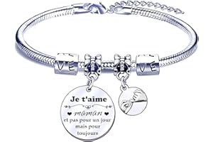 FGHJK Cadeau Noel Maman Cadeau bracelet Femme Cadeau Fete des Meres Cadeau Maman Bracelet Femme Fete des Meres Bracelet Maman Cadeau pour Maman Cadeau d'anniversaire Maman Idee Cadeau Maman
