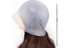 RUGBOL Cuffia per mèches, kit per mèches Kit per mèches biondo chiaro Kit per mèches per salone professionale Strumenti per parrucchieri in silicone per donne e uomini