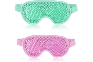 EBHO 2 Pezzi Maschera Occhi,Maschera Occhiaie,Maschera Occhi Gel Freddo,Patch Occhi Riutilizzabili,Per Blefarite, Occhi Gonfi, Occhiaie