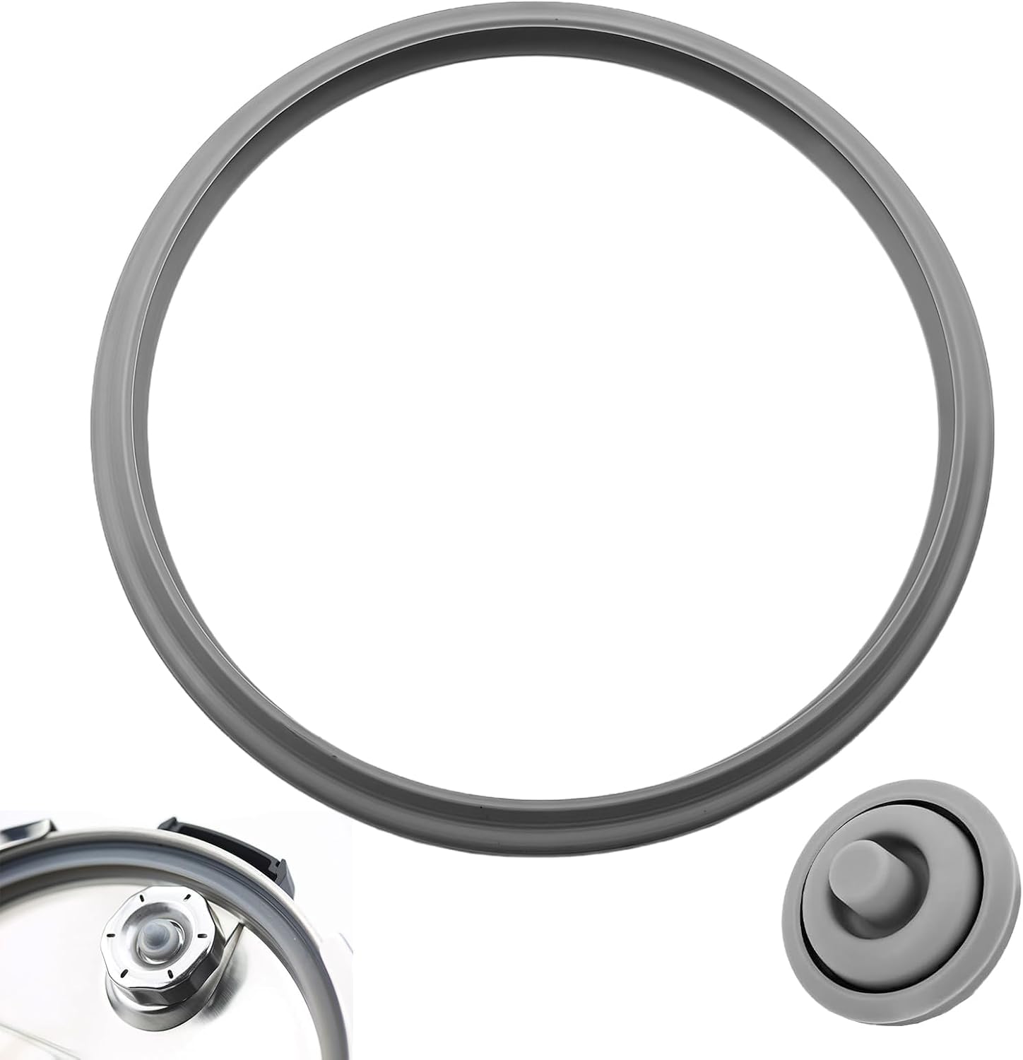 2 Pack Anillo de Sellado para olla a Presión WMF Perfec, Incluye Anillo de Goma de 22 cm y Junta de Señal de Cocción, Compatible con 2,5 l, 3 l, 4,5 l, 6,5 l, 8,5 l, Recambio Duradero y Económico