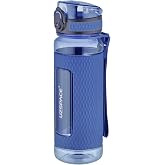 Uzspace FiftyFifty 520ml Tritan Su Matarası Silikon Korumalı Kaydırmaz G&ouml;vde Lacivert