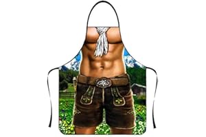 Anzhee Sexy Männer Schürze kreative Kochschürze Küchenschürze Grillschürze Lustige Motiv Schürze für Herren Damen Party Kostüm Lustige Schürze für Freund Neues lustiges Latzschürze Geschenk