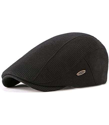 Béret Homme Gavroche - Coton/polyester, Réglable, Style Rétro Pour Automne-hiver