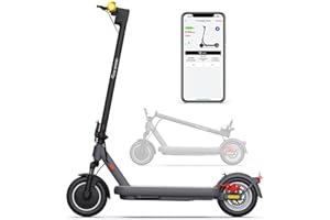 ‎5TH WHEEL E Scooter mit Straßenzulassung, Vierfache Stoßdämpfung, 10 Zoll, Max 40km Reichweite 20km/h, Elektro Scooter bis 120kg, Blinker, APP-Verbindung, Duales Bremssystem E Roller für Erwachsene Faltbarer
