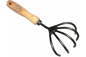 Tierra Garden DeWit 5-Tine Cultivator with Short Handle, Works as Garden Hoe and Tiller (31-0903)