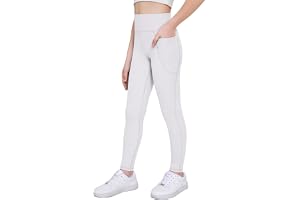 Arshiner Flickleggings, barn, långa, sportleggings, enfärgade, hög midja, sportbyxor, basic, elastiska leggings, jogging, trä